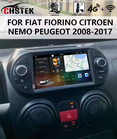 CHSTEK Car Radio For Fiat Fiorino Citroen Nemo Peugeot Bipper 2008-2017 Carplay Auto Bluetooth Android GPS 4G WIFI Media Stereo