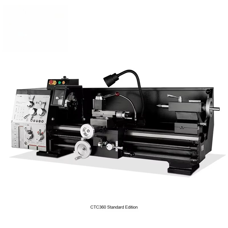CTC360  High Precision Small Lathe Lightweight Double Bar Extended Lathe Motor Core Component Home Workshops Light Industry