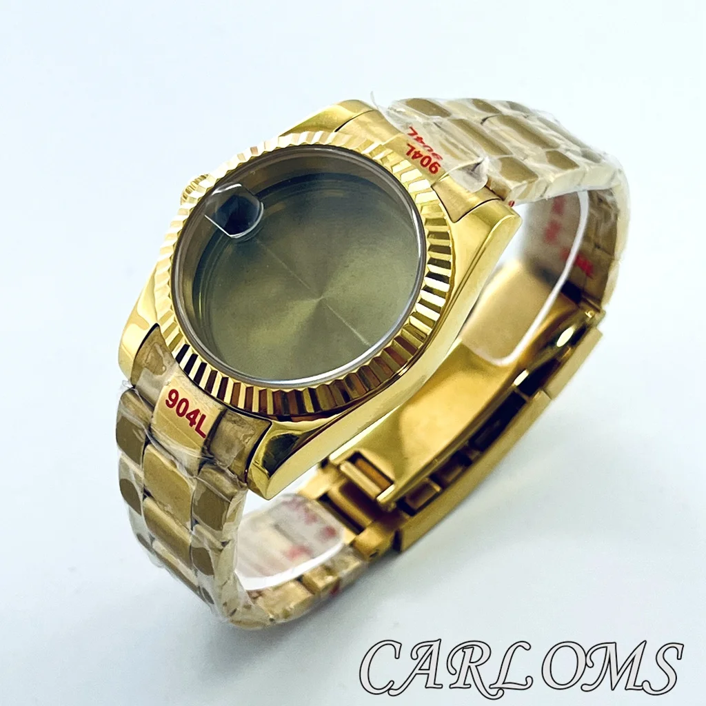 Watch Parts Gold 36mm 40mm ETA2824 PT5000 NH34 NH35 NH36 NH70 NH72 4R35 Watch Case With Sapphire Glass 10ATM Waterproof