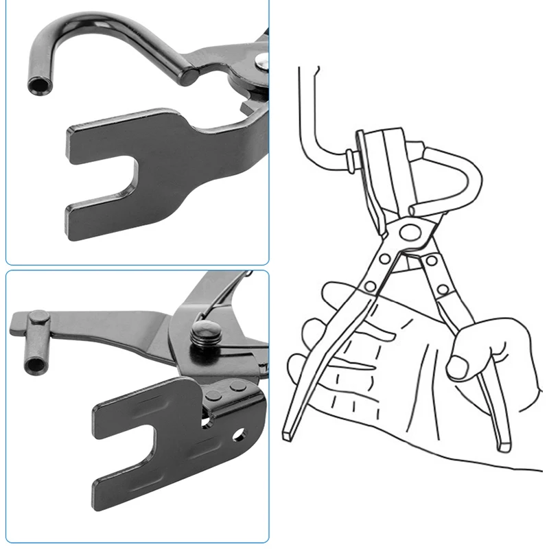 Universal Car Exhaust Hanger Removal Pliers Car Exhaust Rubber Pad Pliers Puller Tool Exhaust Pipe Rubber Gasket Removal Pliers