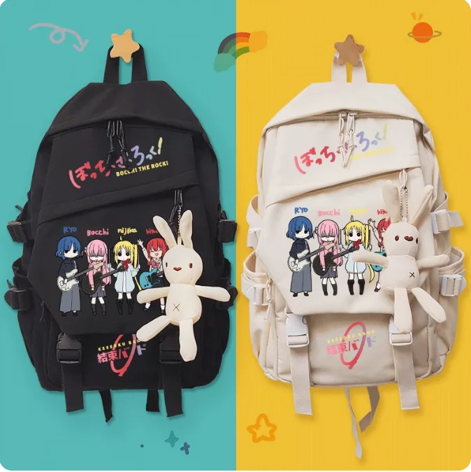 Anime BOCCHI THE ROCK! Schoolbag Backpack High-capacity Computer Casual Shoulder Bag Student Messenger Bag 1402