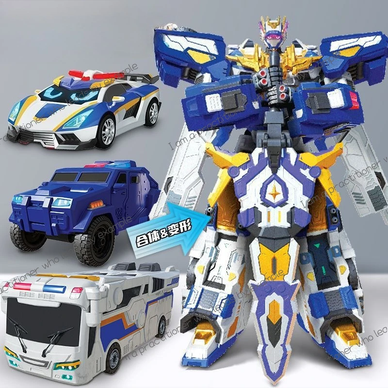 

Dazzling Card Fighter 2 Dazzling Blue Thunder King Genuine Boy Transforming Robot Children's King Kong Toy Season 2 New