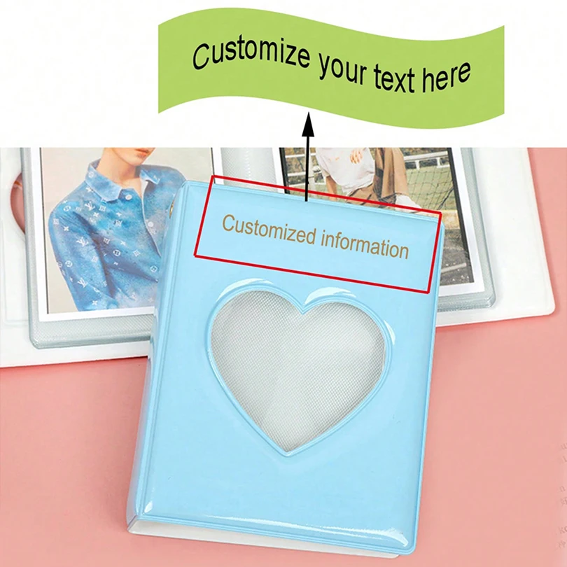 Mini Custom Name Photo Album Personalized Text Photocard Holder Valentine's Day Gift Kpop Fan Card Album Photocard Binder view 2