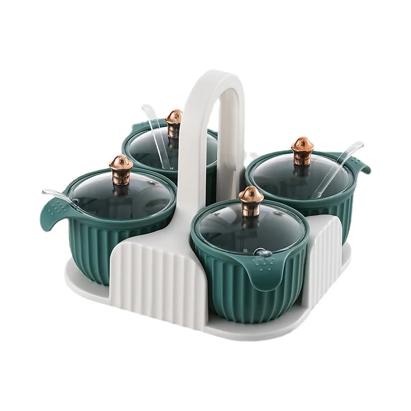 

Nordic Creative Kitchen, Seasoning Jar Set Household, Portable Seasoning Jar Combination, Transparent Lid Seasoning Box