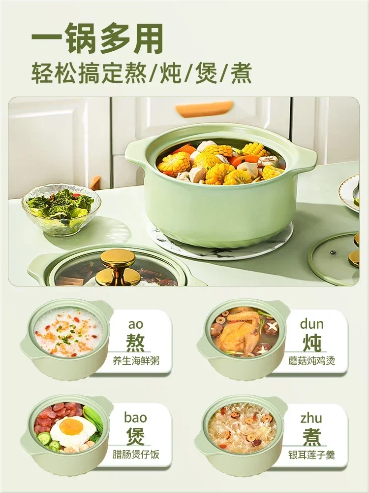 

Hot sale Nordic style casserole stew,household gas soup Little pan rice stove special fort temperature