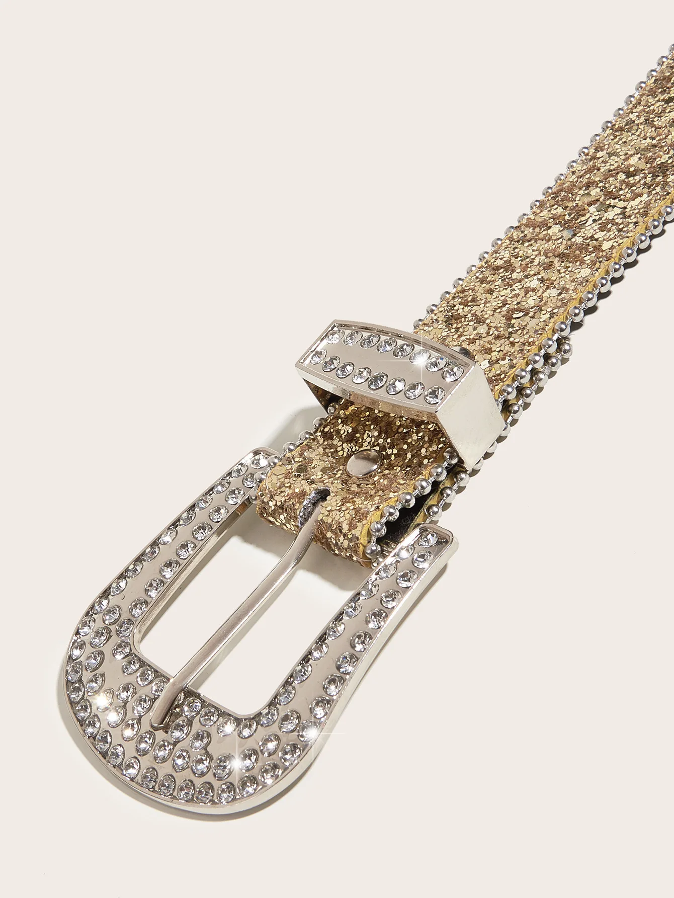 Stilvoller Strass-Gürtel im Western-Cowgirl-Stil, Y2K-Gürtel, glitzernder PU-Ledergürtel, BB-Gürtel, Jeans- und Kleider-Accessoires für Damen – Detail 12