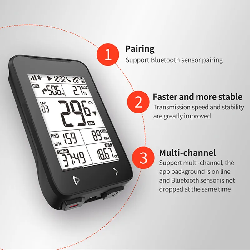 IGPSPORT IGS320 Bicycle Computer GPS Global Offline Map Cycling