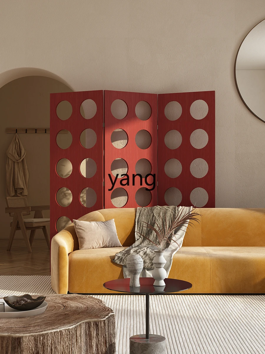 CX  French Hollow Retro Subareas Screens Folding Mobile Living Room Entrance