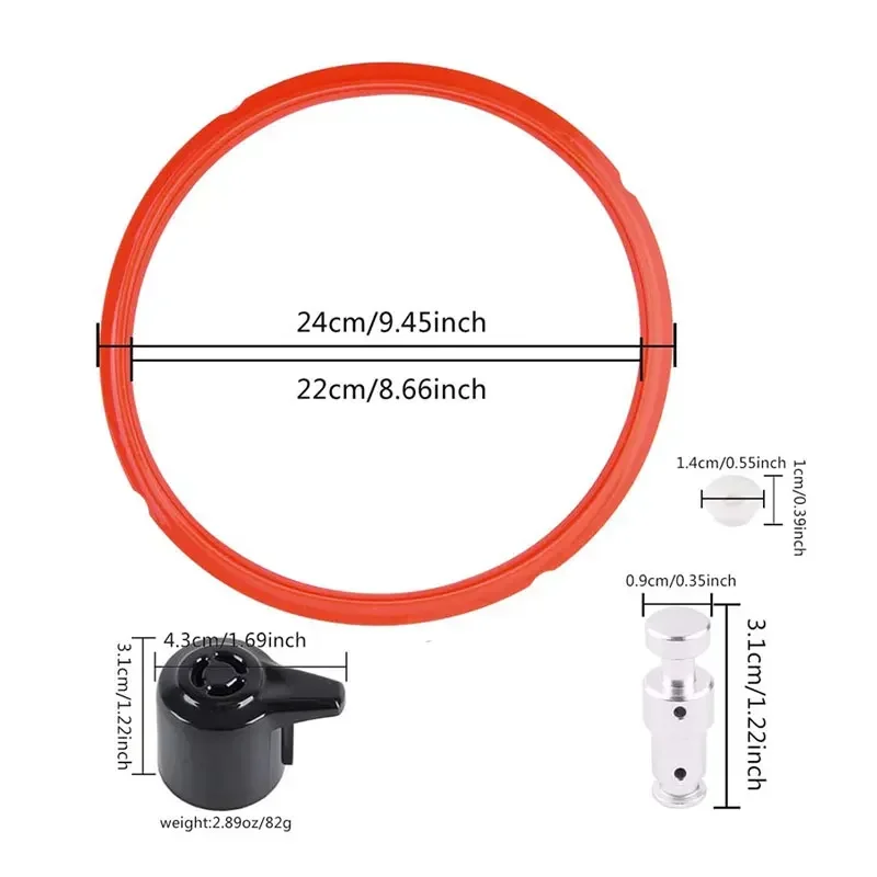 Válvula de liberação de vapor Float Float, Float Float Gasket, peças de reposição para Instant Pot Duo 5 QT 6 QT, 8Pcs