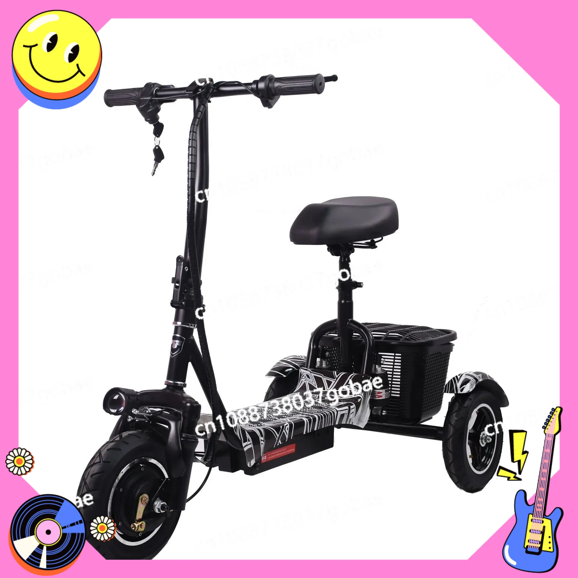 

Складной электрический трехколесный велосипед с литиевой батареей для взрослых, небольшой бытовой мини-пригородный автомобиль для отдыха с системой питания