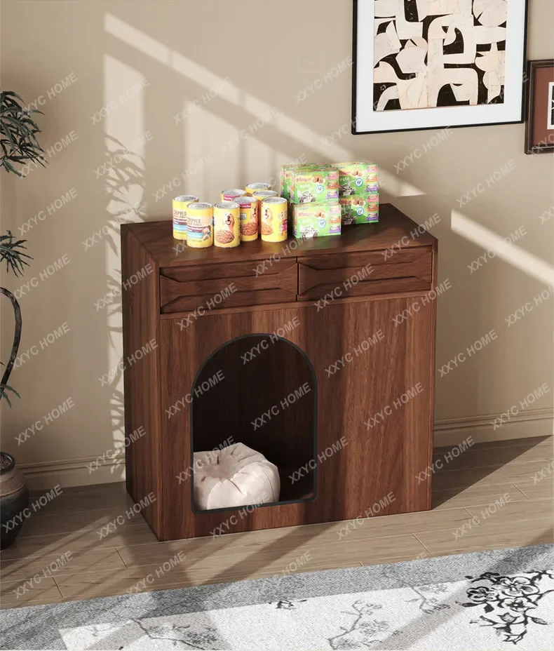 

Pet cabinet, cat's nest and kennel integrated household indoor with door, large capacity wall storage cabinet