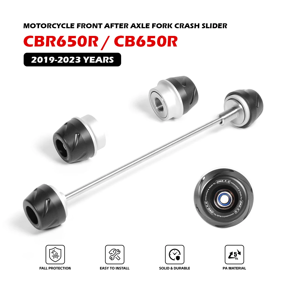 

Для HONDA CBR650R CB650R 2019-2023 передняя и задняя ось вилка Crash слайдер колесо защита от столкновений аксессуары для мотоциклов