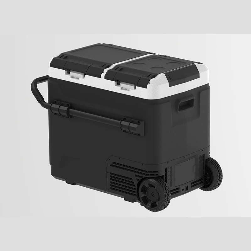 Battery Powered Wheels Car Fridge Freezer Electric Cooler Box Portable Refrigerator for Camping view 5
