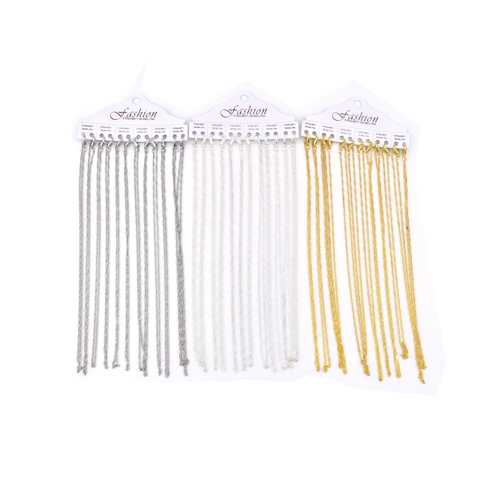 12Pcs/Lot 42cm Water-Wave Chain Necklace For Women DIY Jewelry Making Chains