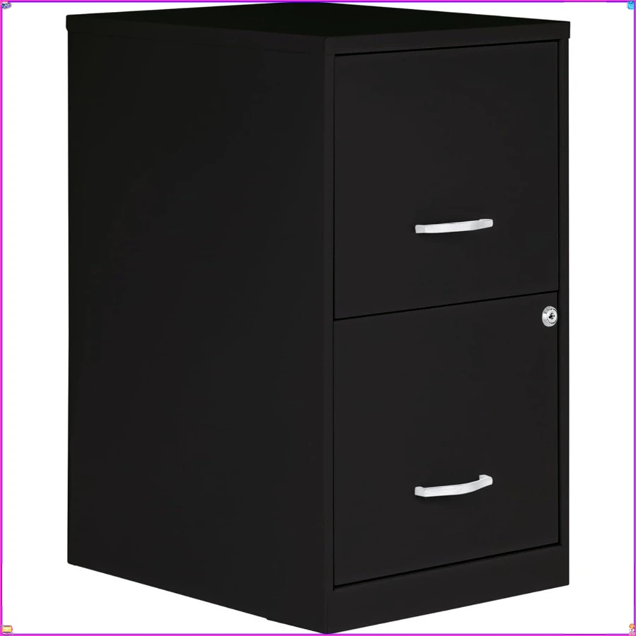 2-Drawer Locking File Cabinet, Pre-Assembled Steel Storage for Home Office, Space-Saving Design