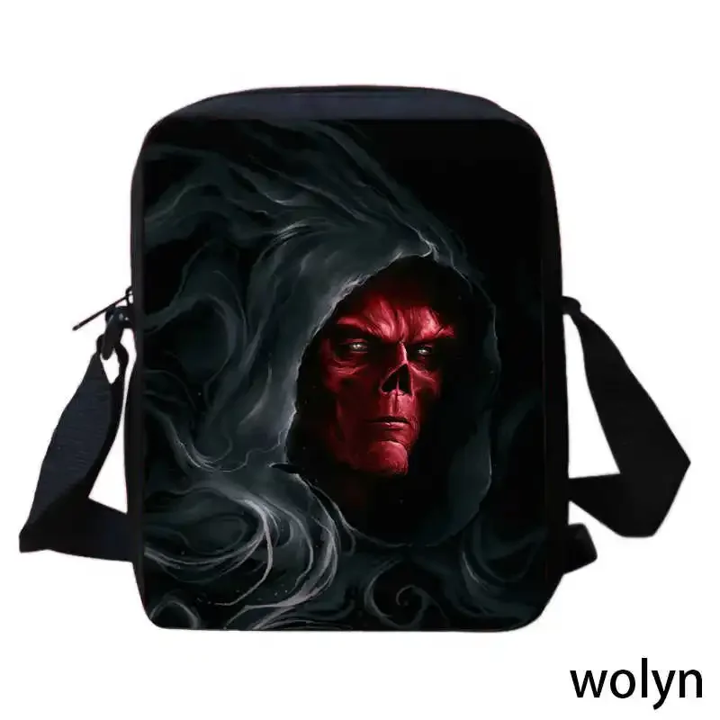 Sac à bandoulière Red Skull pour enfants, sac à bandoulière cool pour garçons et filles, sac à bandoulière léger pour enfants, sacs pour enfants, meilleur cadeau pour les enfants