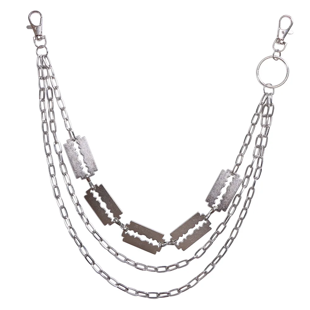 Hip-Hop-Punk-Hosenketten, geeignet für Männer und Frauen, Metallgürtelketten, Party- und Karneval-Accessoires – Detail 16