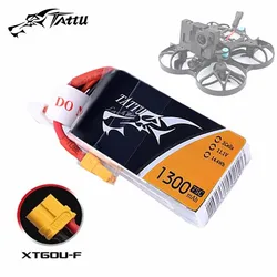 NOWOŚĆ Akumulator Lipo TATTU 1300mAh 75C 11.1V z wtyczką XT60 do helikoptera RC Quadcopter FPV Racing Drone Parts Akumulator 3S