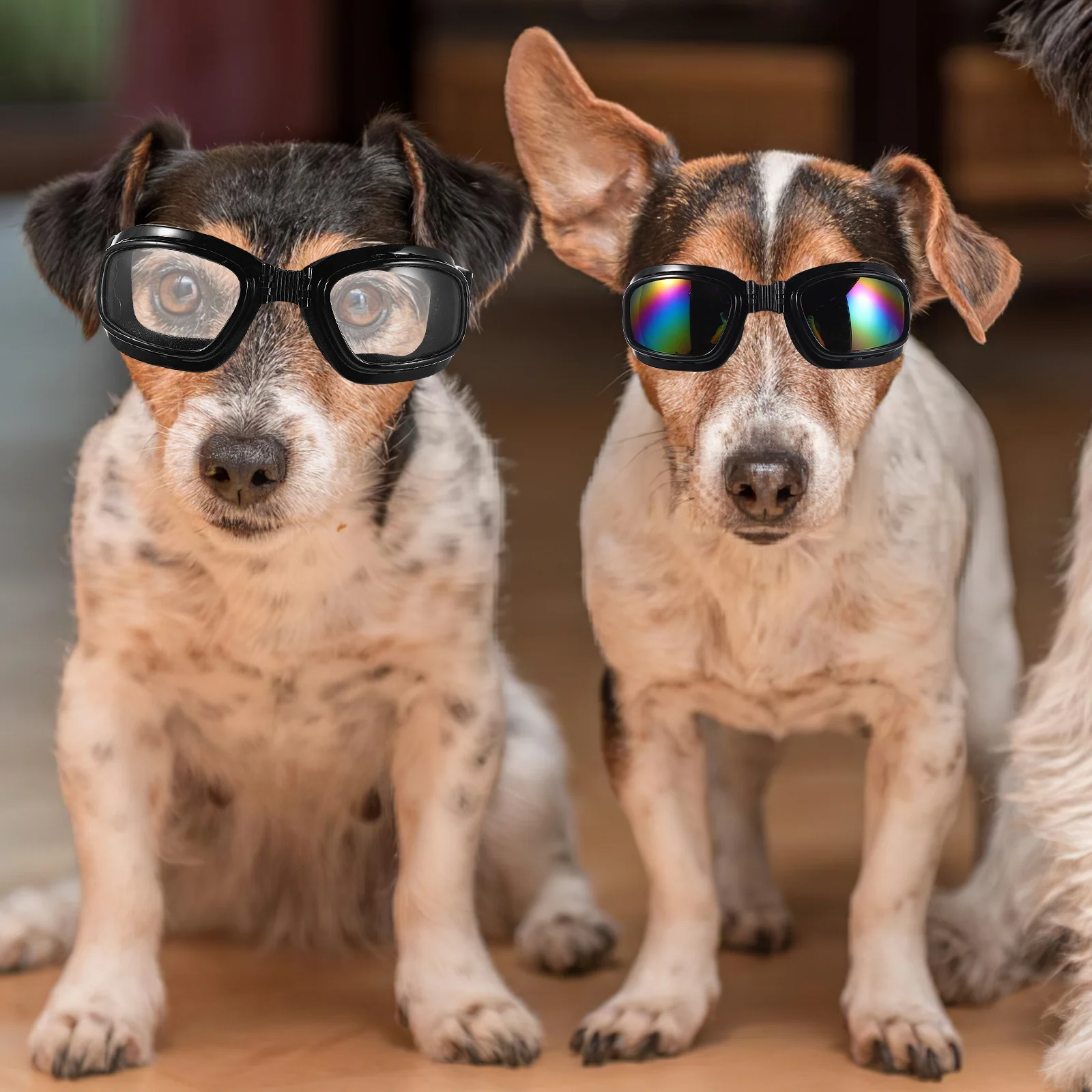 3pcs Motorcycle Goggles For Large Dogs: Windproof Waterproof Uv Protection Pet Eyewear Adjustable Strap For Riding Driving