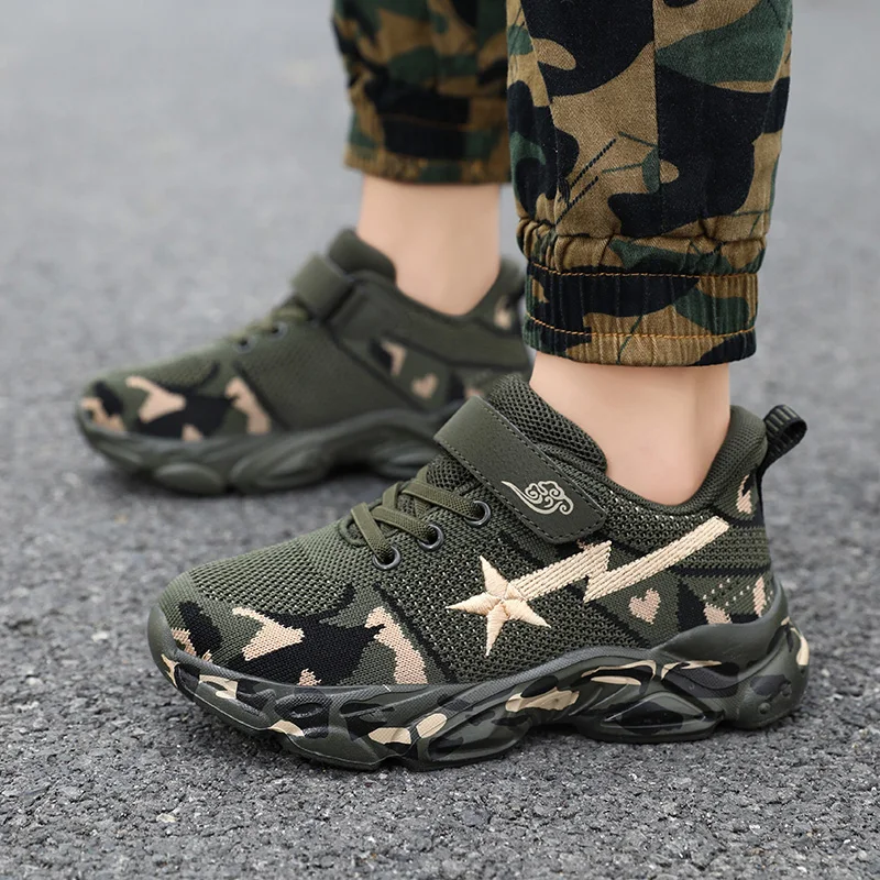 Autumn Spring Brand Children Sports Shoes Girls Girls Non-Slip Outdoor Fashion Sneakers Kids Casual Camouflage Hiking Shoes