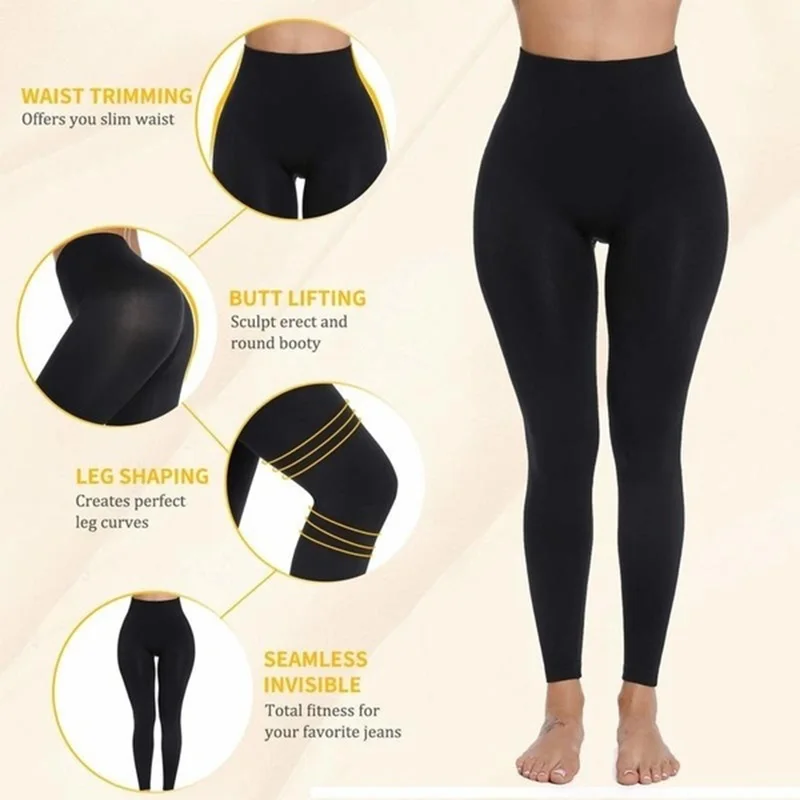 Sexy Leggings Women Sculpting Sleep Leg Legging Seamless High Waist Skinny Pants Slimming Leggings Tights Shapewear
