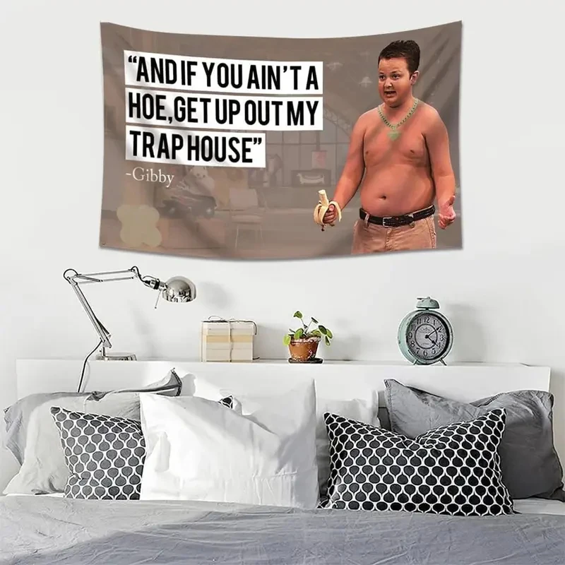 Gibby Fun Meme Tapestry iCarly Nostalgic Cartoon Polyester F