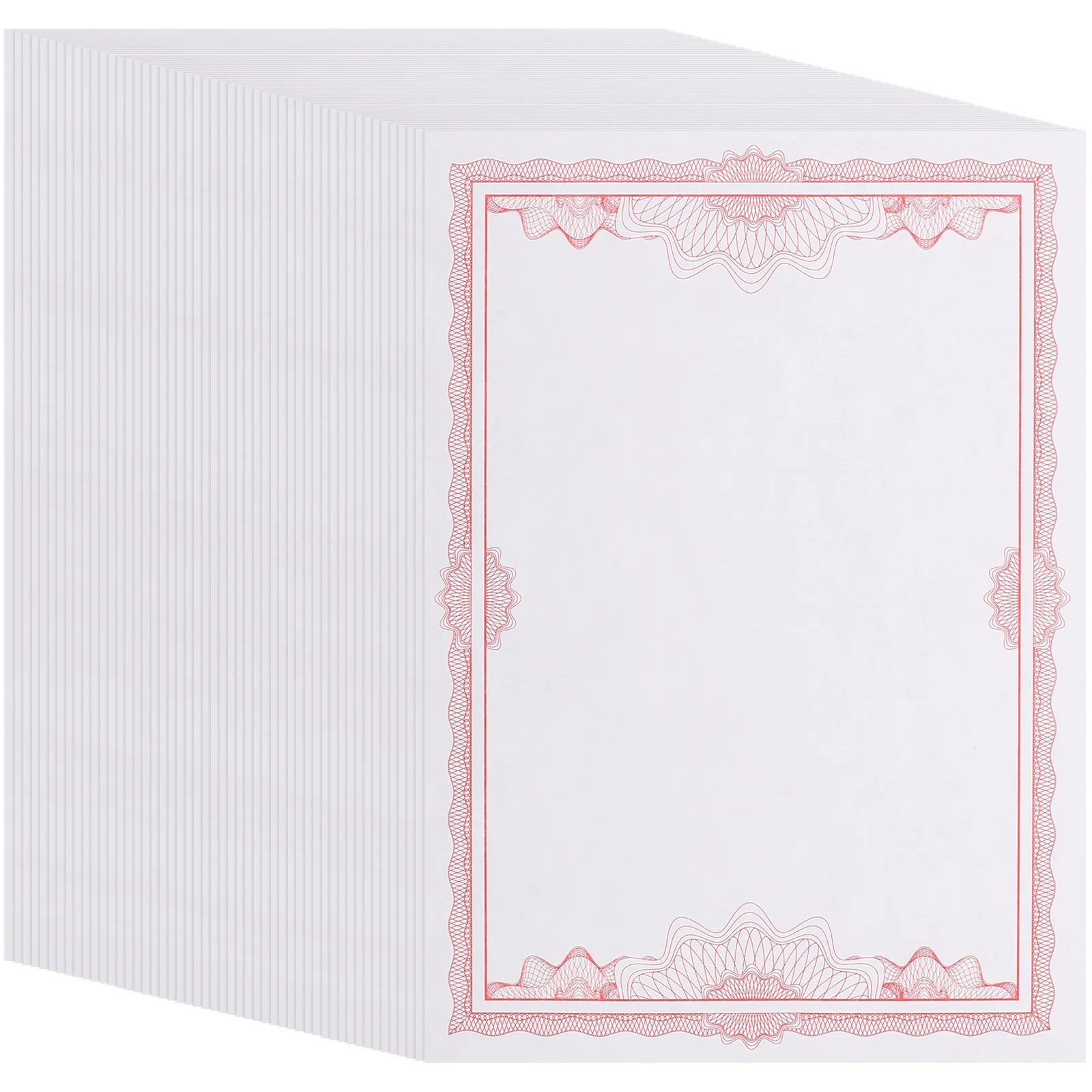 

50 Sheets Honor Certificate Inner Pages Blank Academic Paper Printable Embossed Floral Borders Award Certificates