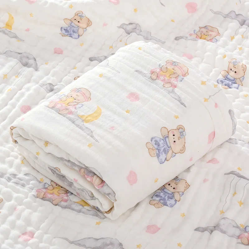 Pasgeboren Baby Deken Zomer Mousseline Inbakeren Wrap Baby Jongens Meisjes Deken Zachte Ontvangende Deken Voor Wieg Quilt Baby Badhanddoek