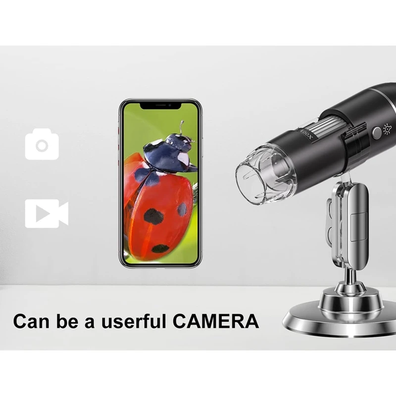 Caméra de microscope numérique, microscope de poche à grossissement 50X-1600X, déterminer, 1 jeu