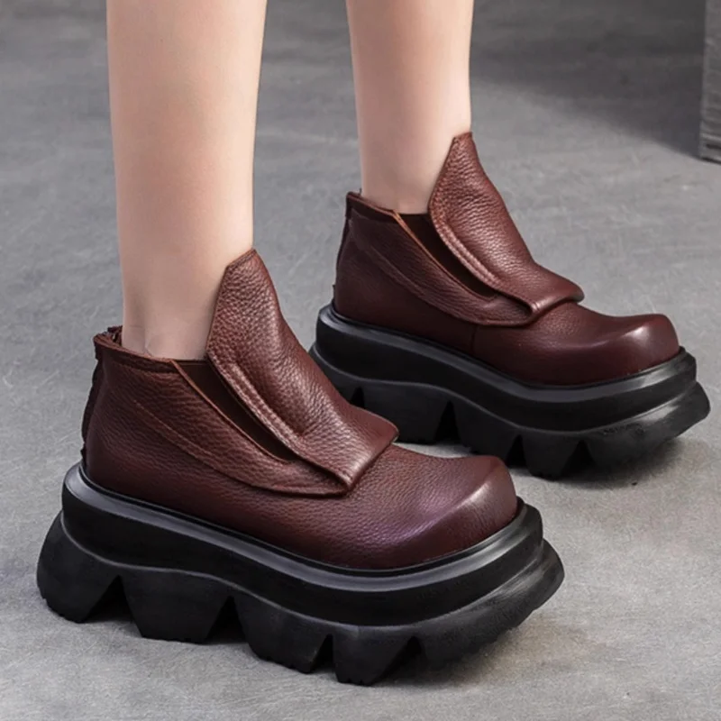 

Flats Platform Woman Ankle Boots 2025 Trend Casual Sneakers Winter Fashion New Pu Leather Sports Walking Oxford Snow Botas Femme