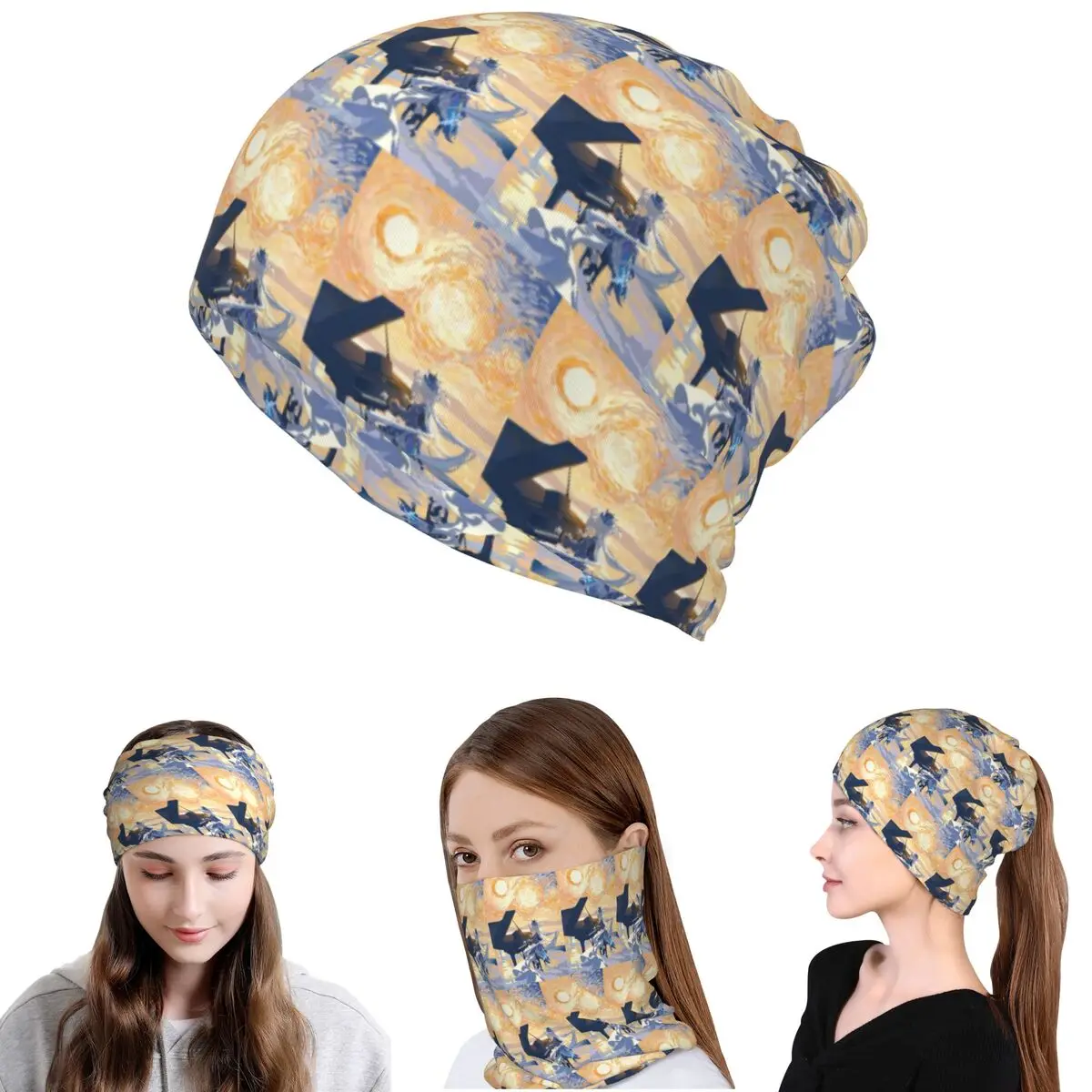 Furina Genshin Impact Game Bandana, Halstuch, Gesichtsschal, warme Gesichtsmaske, Mütze für Männer und Frauen, Erwachsene, Winter