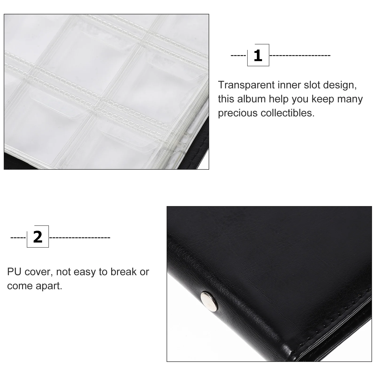 Commemorative Coin Collection Book Large Capacity PU PVC Portable Coin Storage Organizer Protective Album