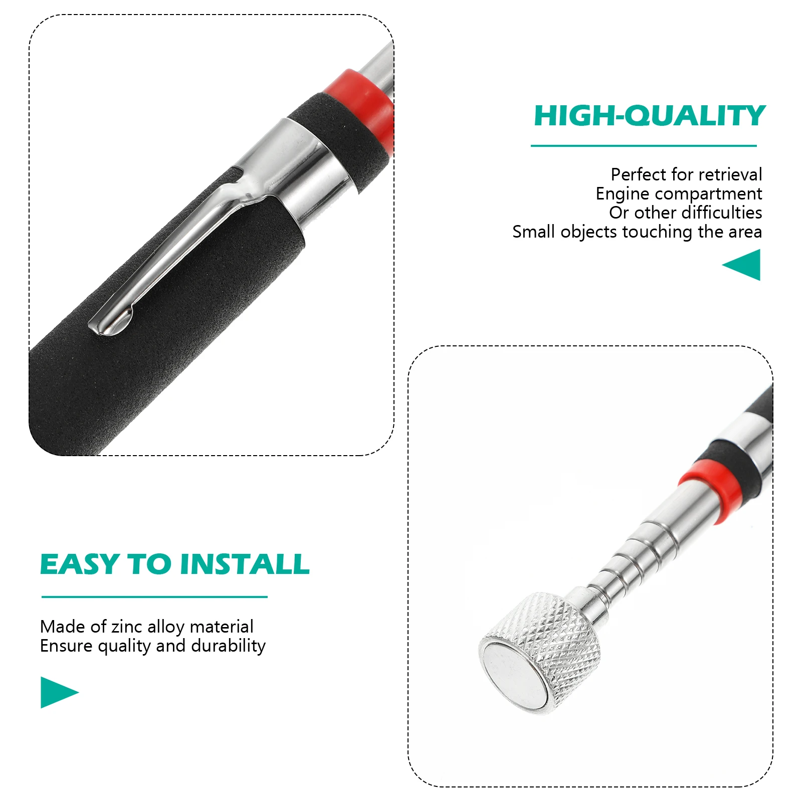 4pcs Magnetic Telescoping Pickup Tool Strong Magnet Head For Retrieving Screws Nails Bolts In Tight Spaces Magnet Pickup Gadget