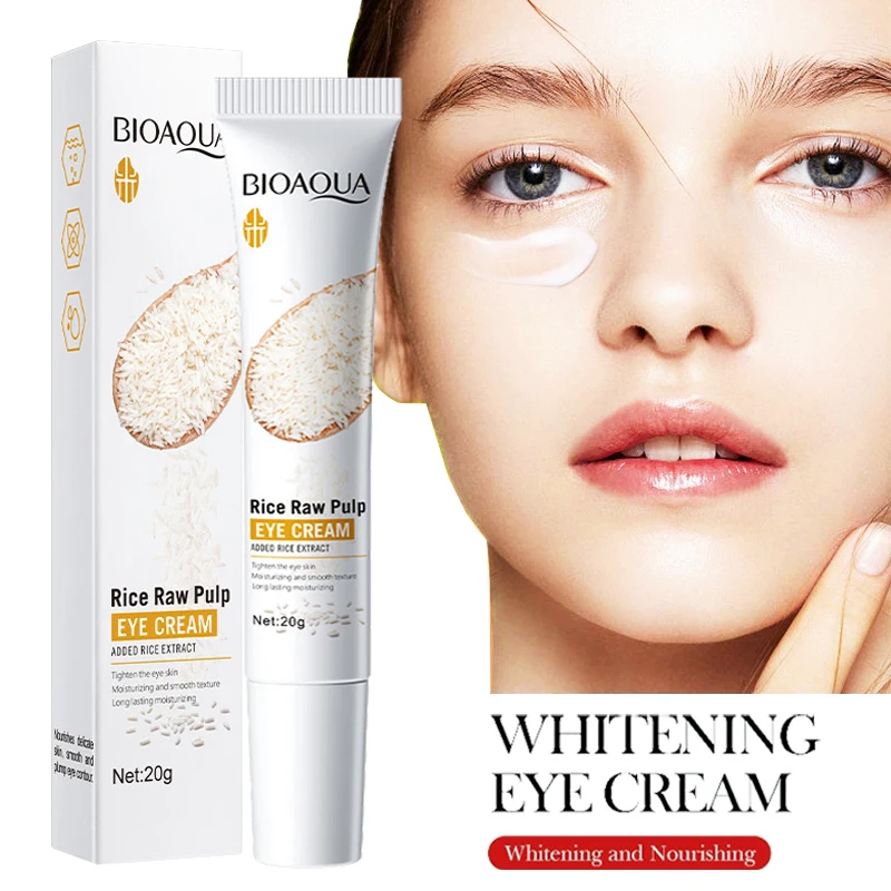 

BIOAQUA White Rice Eye Cream Anti Dark Circles Remove Eye Bags Puffiness Moisturizing Anti Wrinkle Eyes Creams