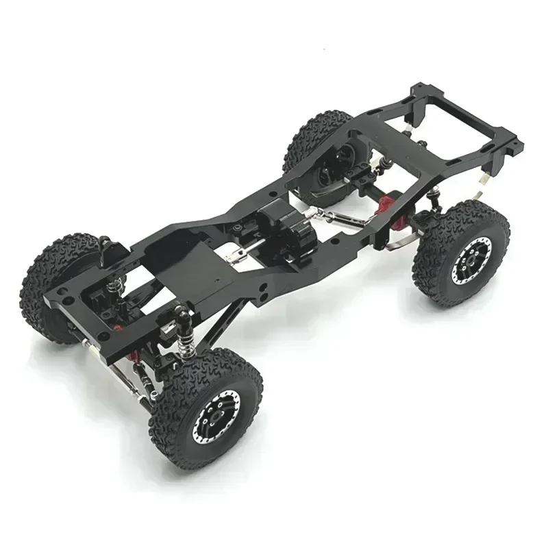 

MN82 LC79 Metal Frame Chassis Kit with Axle Gearbox Tires Links Pull Rod Shock Absorber Mount Spring Fastenings RC Car Upgrades