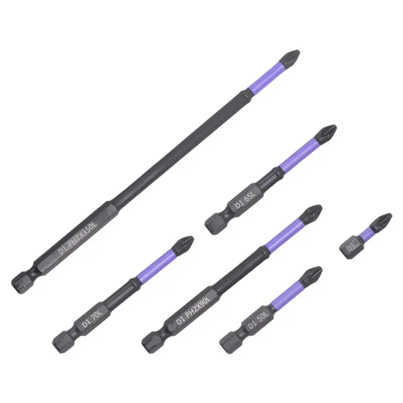 AC23-High Hardness And Strong Magnetic Bit, 6Pcs Anti-Slip And Shock-Proof Bits With Screwdriver Bits, Magnetic Bit Kit Easy To