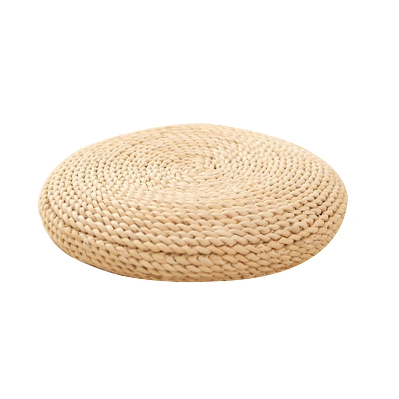 Round Natural Pouf Hand-Made Weaving Cushion Fill The Silk Floss Pillow Soft Yoga Chair Seat Mat Tatami Window Pad-AA68