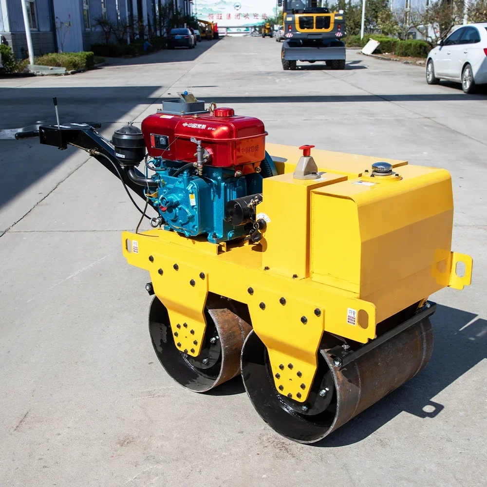 walk behind vibratory road roller mini roller sphalt compactor 650kg Construction machine