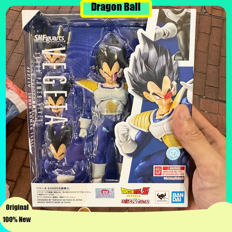 

Original Bandai SHF Dragon Ball Z VEGETA 24000 POWER LEVEL Anime Action Figure Model Fighter Finished Model Toy Gift In Stock