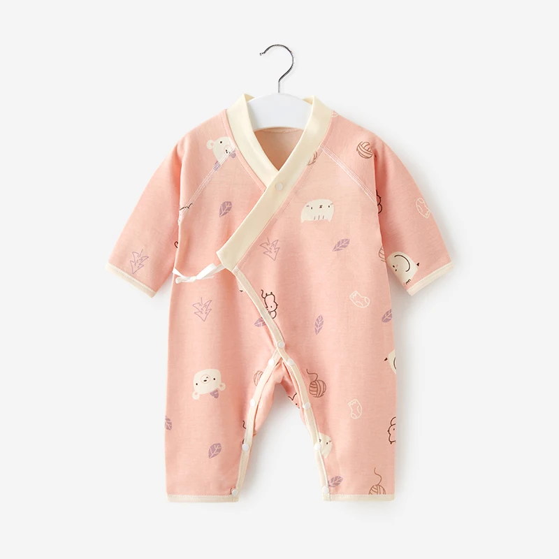 الربيع والخريف 0-8 أشهر الطفل السروال القصير جودة عالية الوليد الفتيات الفتيان 100% ملابس قطنية بأكمام طويلة ملابس الرضع