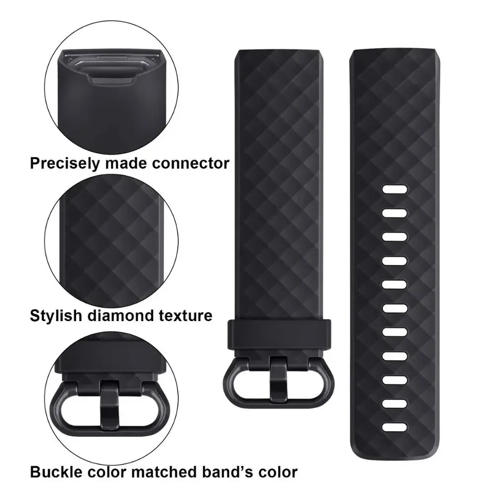 Silicone strap For Fitbit Charge 3 SE band Replacement wristband Charge 4 smart Watch Sport Bracelet
