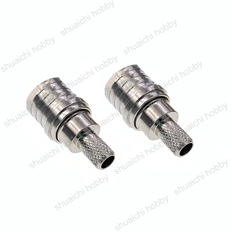 3PCS RC Model Airplane QMA Female Plug RF Connector 50 Ohm Straight Adapter Drone Accessories for LMR200/RG223 Coaxial Cable