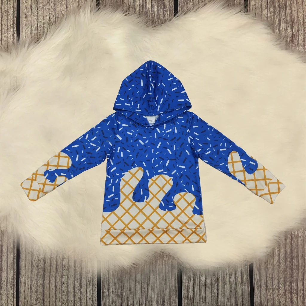 

Kids Baby Boy Sweatshirt Shirt Fashion Children Hooded Royal Blue Toddler Long Sleeves Team Hoodie Tops Sportswear Shirt Clothes