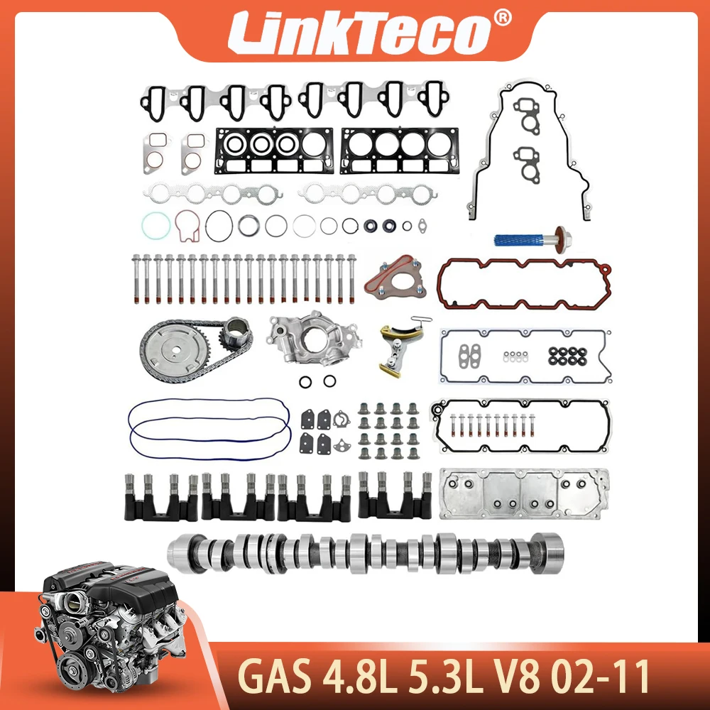 

Engine Parts Full Engine Gasket Set Kit Fit 4.8 5.3 V8 GAS For 02-11 CHEVROLET GMC CANYON HUMMER AVANTI BUICK ALLURE CADILLAC