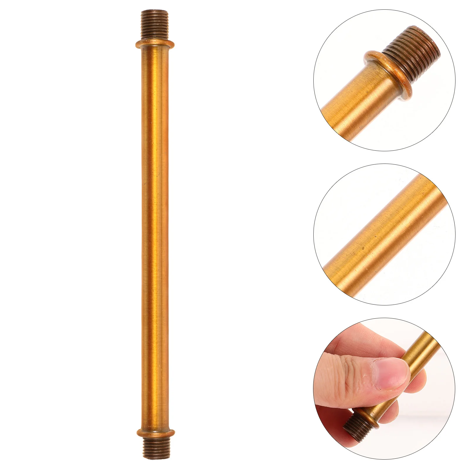 

Lighting Fixture Downrod Straight Lamp Stem Hollow Threaded Iron Extension Tube Lightweight for DIY Lamp Repair Kit Wall Lamps