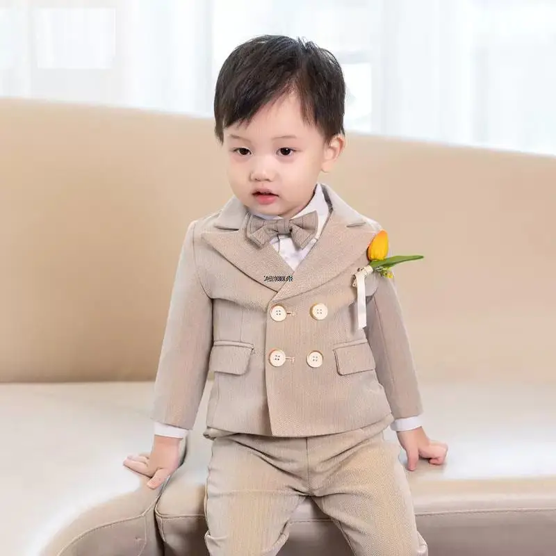 Newborn Baby Boys 1 Year Luxurious Birthday Dress Kids New Year Photograph Suit  Children Formal Wedding Performance Tuxedo Wear