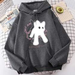 Ghost Cat Funny Abstract Print Men Hoody Breathable Versatile Sweatshirt High-Quality Casual Hoodies Outdoor Loose Fittingtops