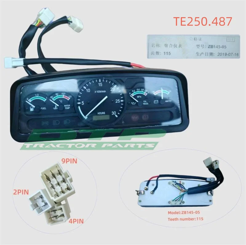 TE250.487 , Cluster meter ( combined instrument ) for Foton Lovol TE254 / TE250A series tractor
