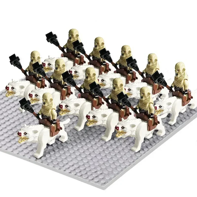 

Среднего возраста Demon Realm Warg Varg Orcs Soldier VS Uruk-hai Azog Фигурки Креативное крепление в стиле милитари Лось кабан волк DIY Кирпичи Игрушки для детей