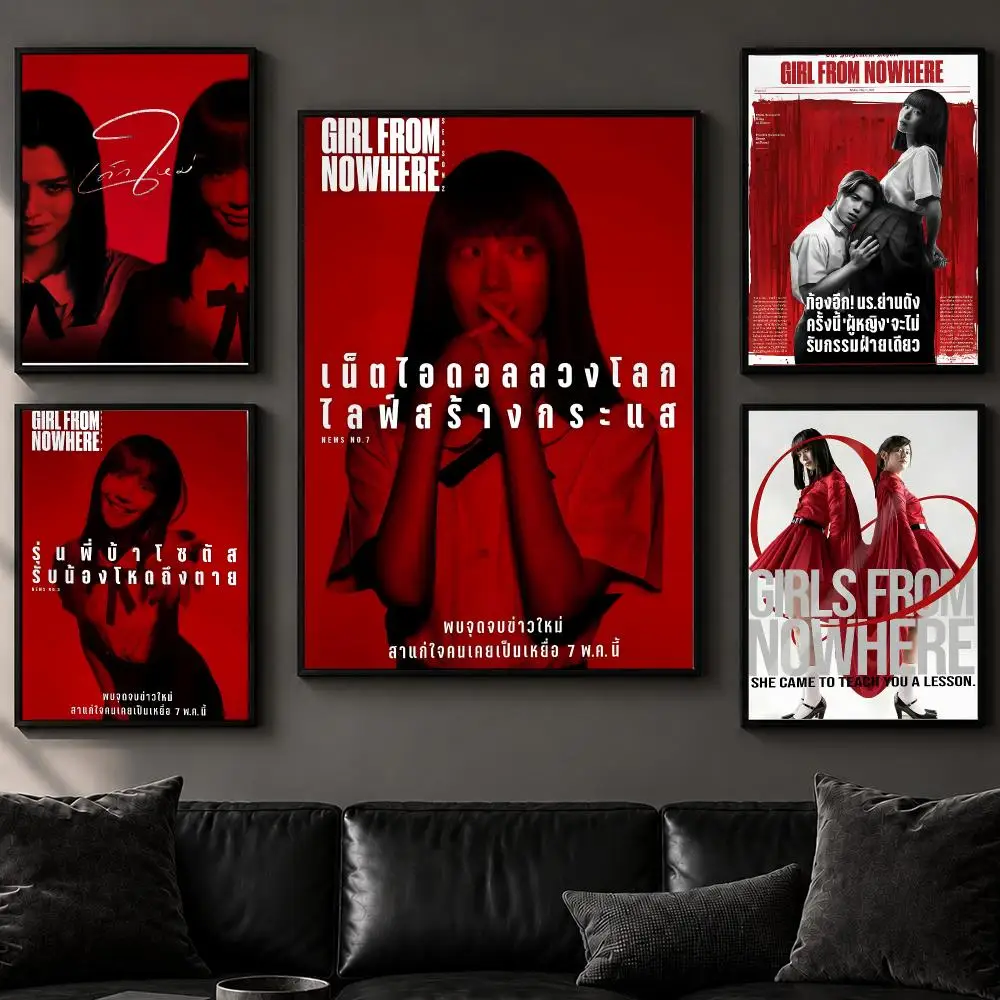 Trending TV Show Girl from Nowhere Poster Art  Self-Adhesive No Glue Residue Wall Decor for Bedroom Living Room